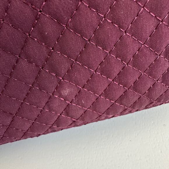 Vera Bradley Wine Microfiber RFID Deluxe All Together Crossbody Wallet NO Straps - Picture 2 of 11